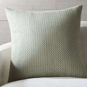 Crate & Barrel Green Pattern Pillow Cover